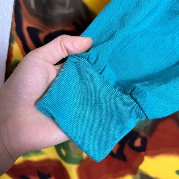 Vintage Donna Toran “Jaguars Teal” Jumpsuit Womens Size Medium - Picture 6 of 16